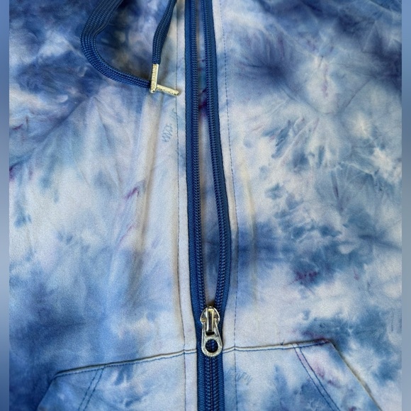 Juicy Couture Sport Y2K Women's Blue purple Tie Dye Track Jacket Full Zip - Picture 6 of 12